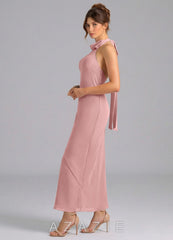 Azazie Velli Dusty Rose Mermaid High Neck Chiffon Dress dusty_rose