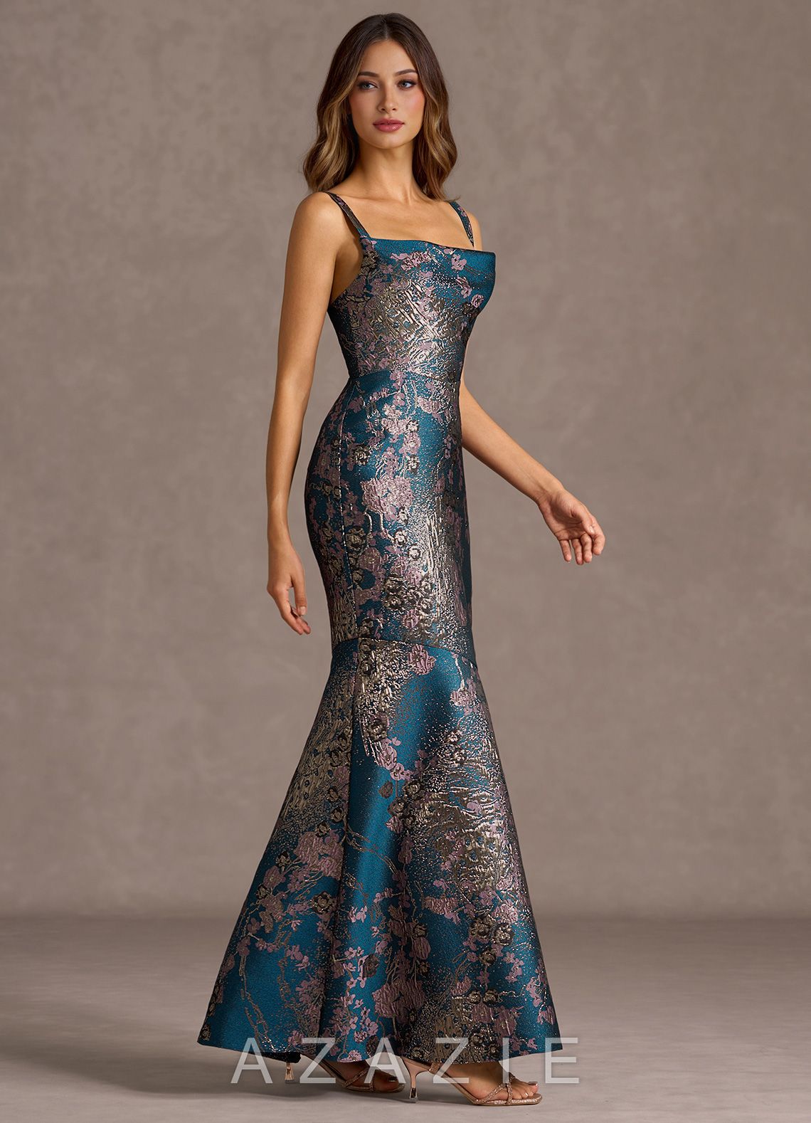 Trinity {color} Maxi Dress  sp_teal_floral_#tf134963