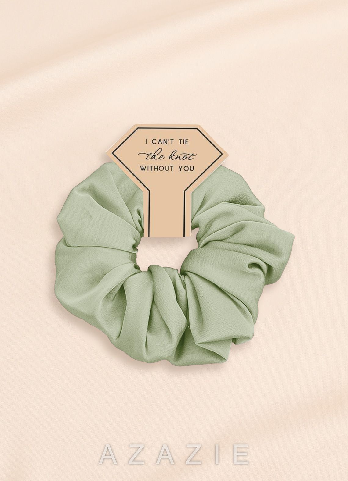 Matching Color Bridesmaid Stretch Satin Over Size Scrunchies 3Pack