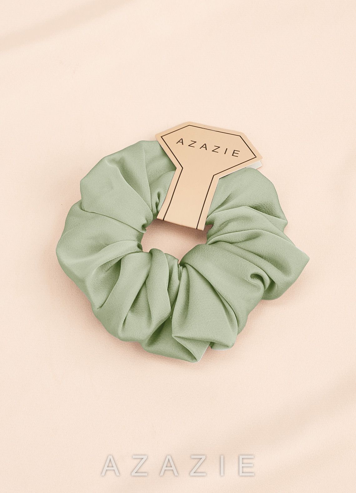 Matching Color Bridesmaid Stretch Satin Over Size Scrunchies 3Pack