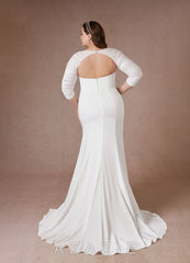 Azazie Marsella Wedding Dress Diamond White Mermaid Strapless Crepe Back Satin D