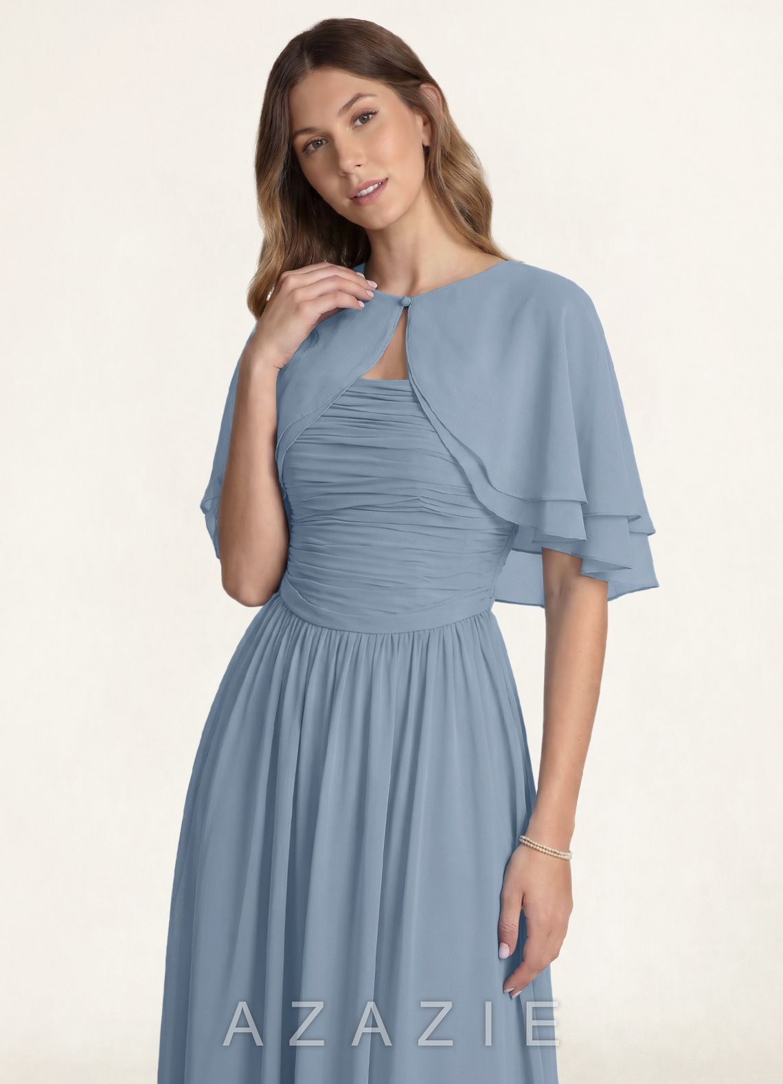 Azazie Matching Color Chiffon Double Layer Shawl