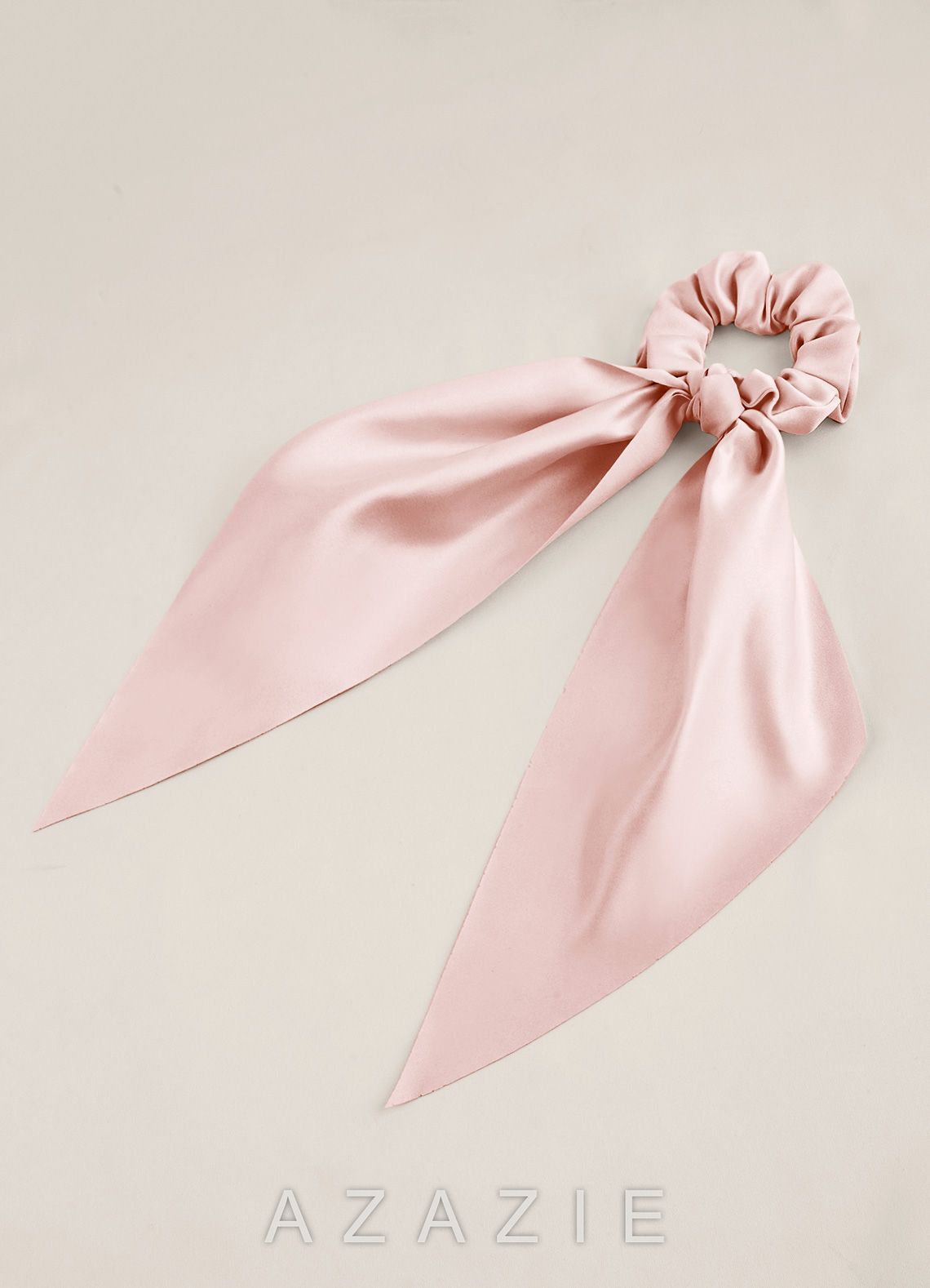 Matching Color Matte Satin Hair Scarf Scrunchie