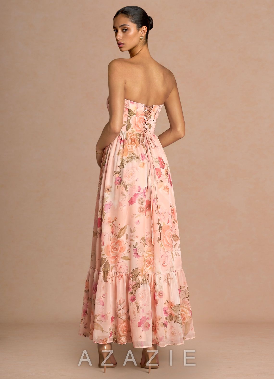 Liorah {color} Maxi Dress  sp_abstract_bouquet_floral_#111401