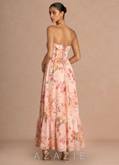 Liorah {color} Maxi Dress  sp_abstract_bouquet_floral_#111401