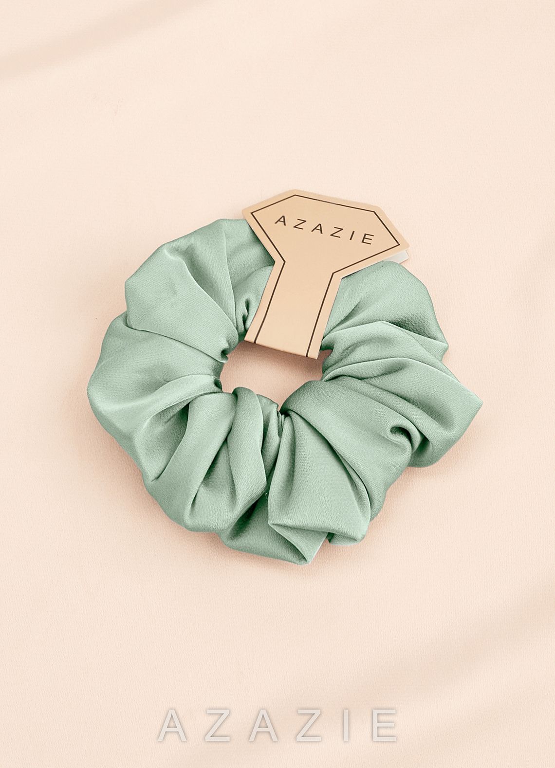 Matching Color Six-Piece Bridesmaid Stretch Satin Over Size Scrunchie Set