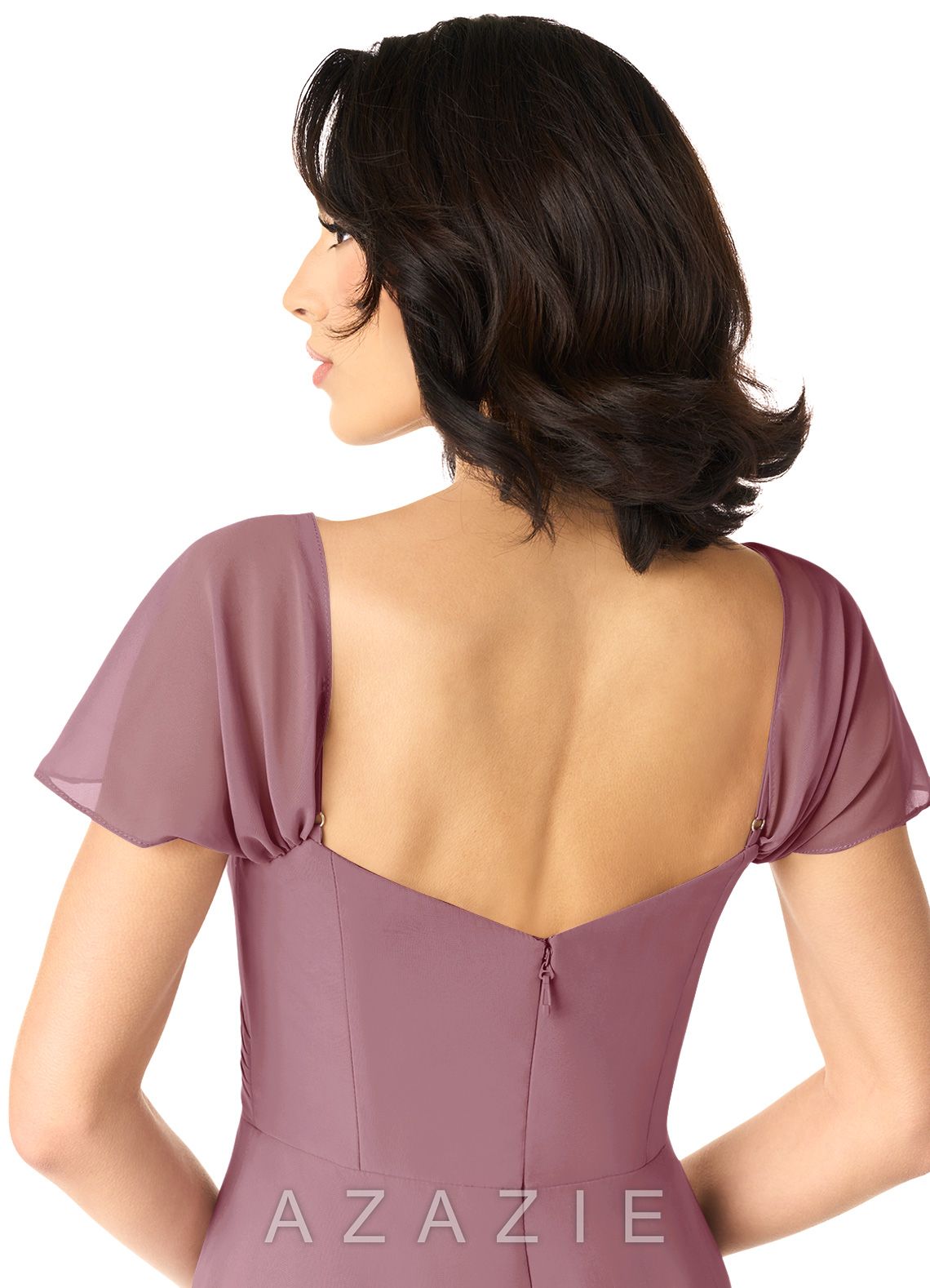 Azazie Tancie Vintage Mauve A-Line Off the Shoulder Chiffon Convertible Dress vintage_mauve