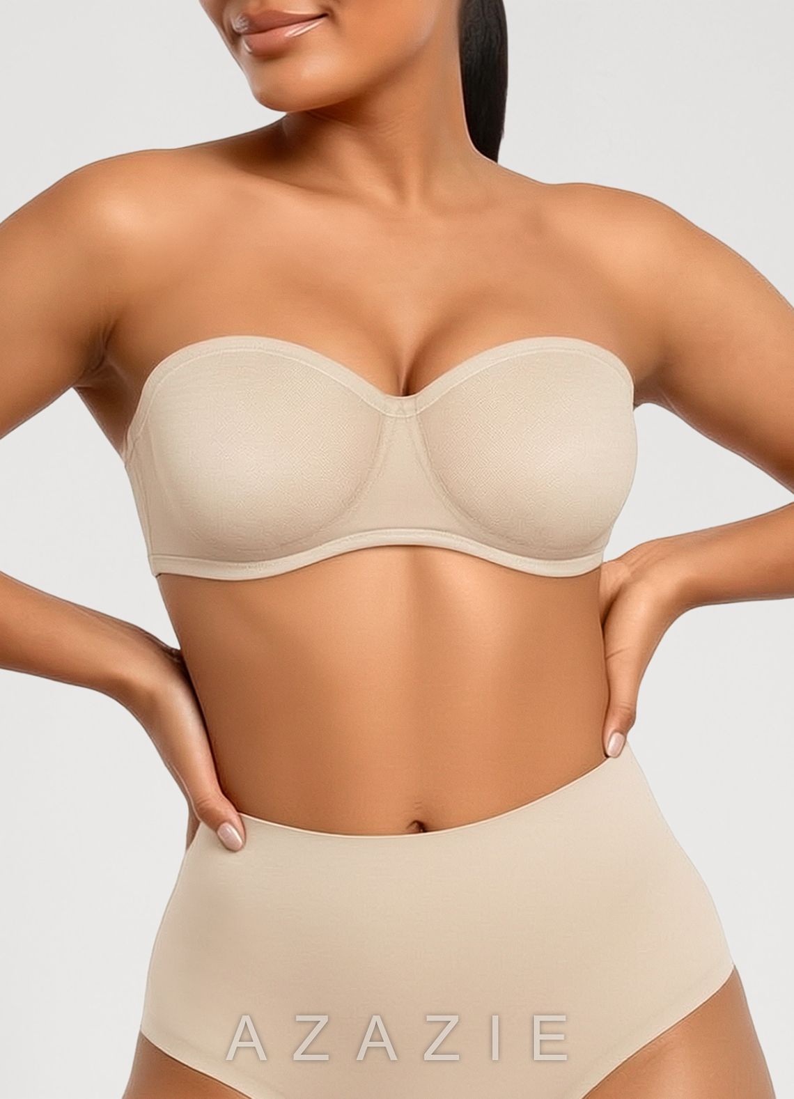 Full Sizes Underwire Shaping Mesh Bra (No Padding)  nude