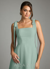 Azazie Debra Agave A-Line with Pockets Chiffon Convertible Dress agave