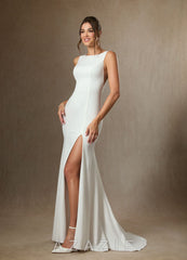 Azazie Raven Diamond White Sand Mermaid Side Slit Tulle Dress diamond_white/sand