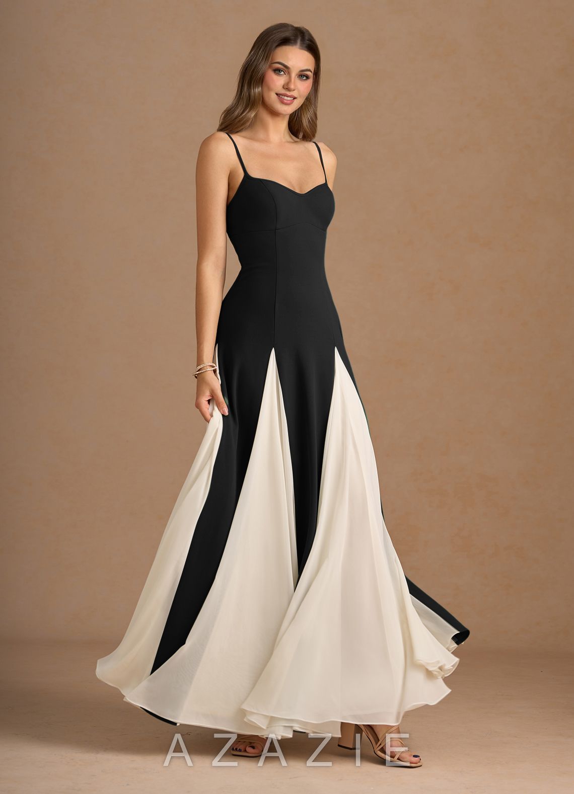 Liorne Black A Line Prom Dress