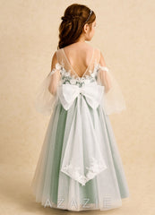 Azazie Zimi Dusty Sage Ball-Gown Sweetheart Neckline Tulle Dress