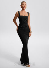 Eira {color} Rhinestones Maxi Dress  sp_black_#bk553