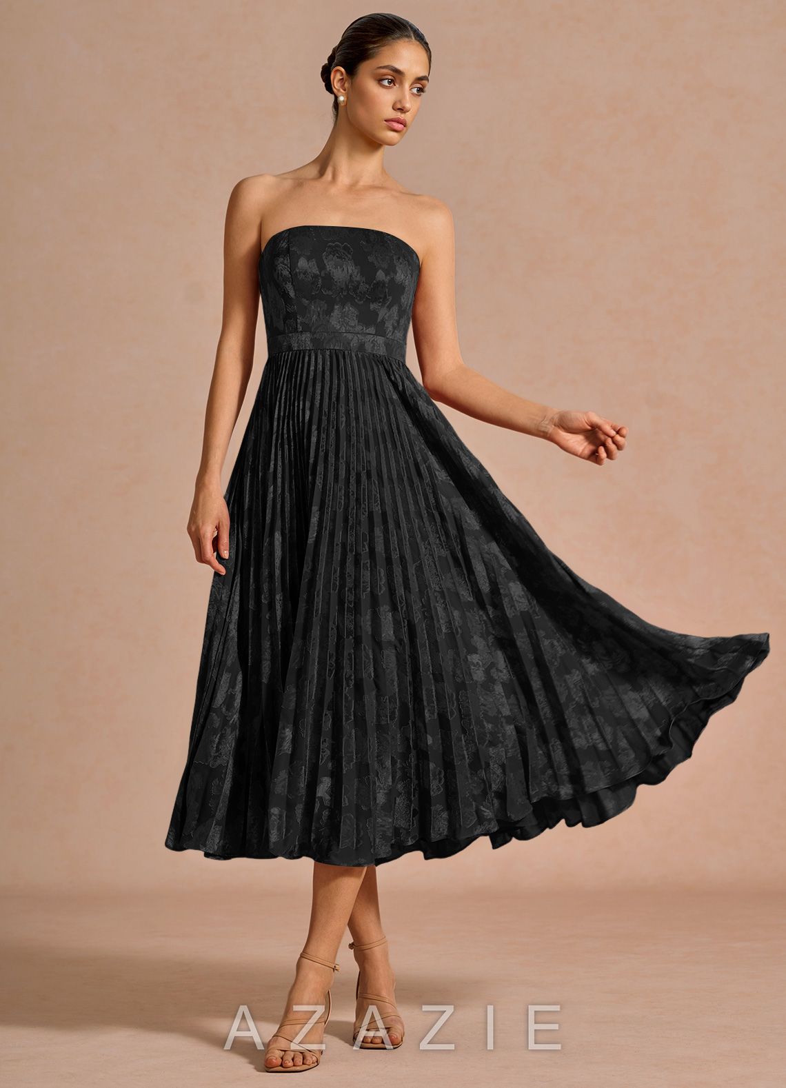 Coral {color} Midi Dress  sp_black_#bk134741