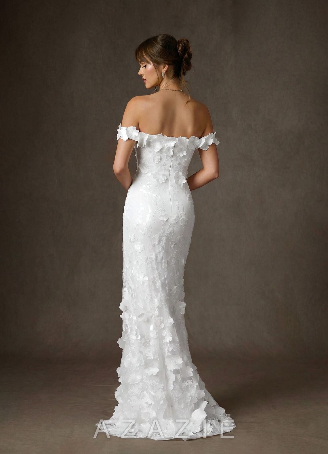Azazie Olessia Diamond White Mermaid Lace Dress diamond_white