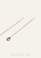 Crystal Teardrop Threader Earrings