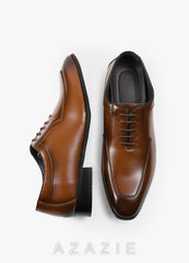 Classic Split Leather Men's Dress Shoes  brown