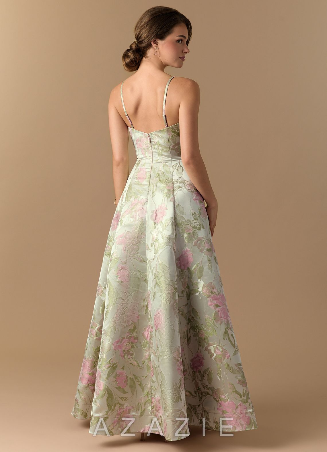 Raquel {color} Maxi Dress  sp_blush_floral_green_#bg134308