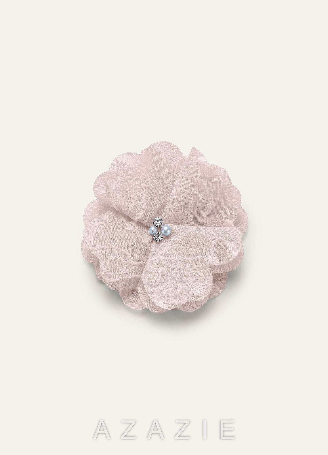 Four-Piece Matching Color Floral Burnout Hair Clip Set