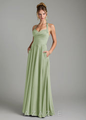 Azazie Tenaya Dusty Sage A-Line Sweetheart Neckline Stretch Satin Dress