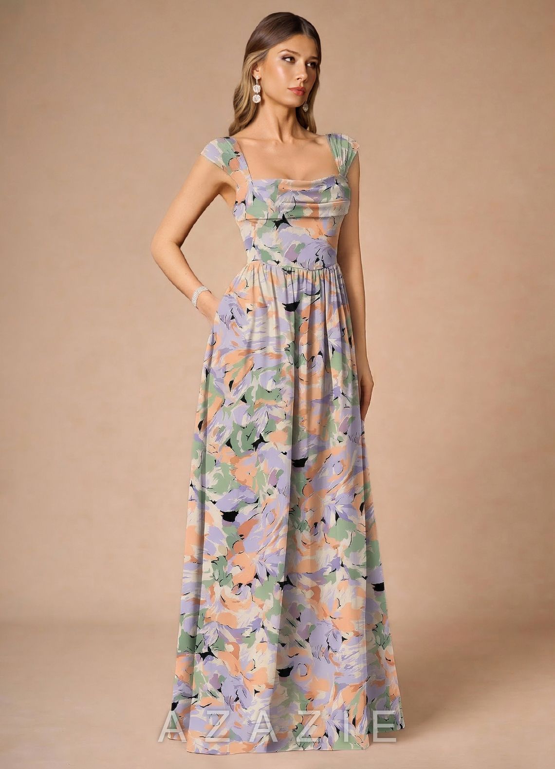 Hazel {color} Maxi Dress  sp_purple_green_#pg134430