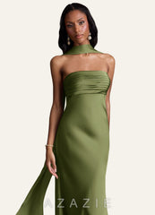 Azazie Matching Color Stretch Satin Scarf