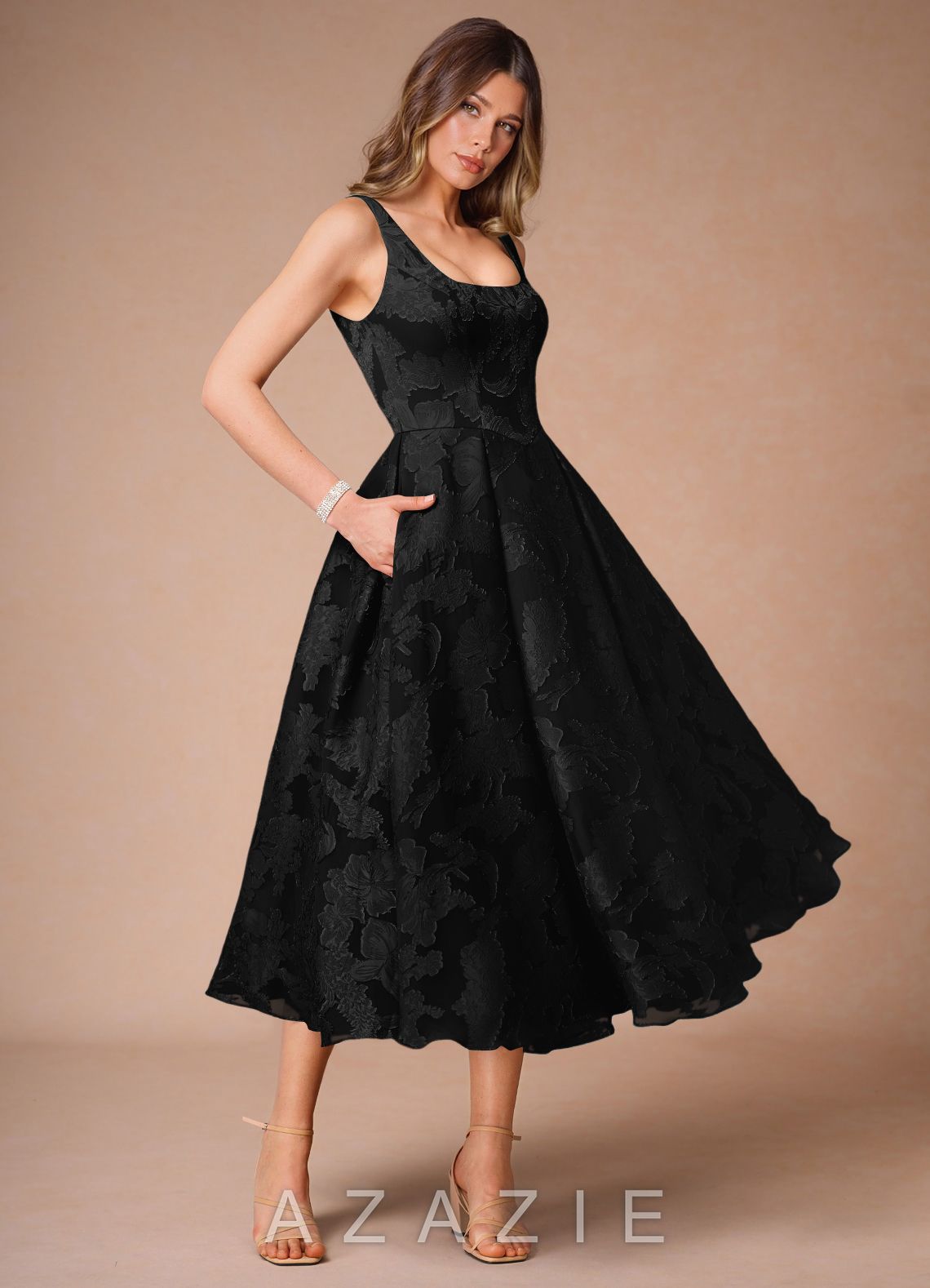 Alba {color} Pleated Midi Dress