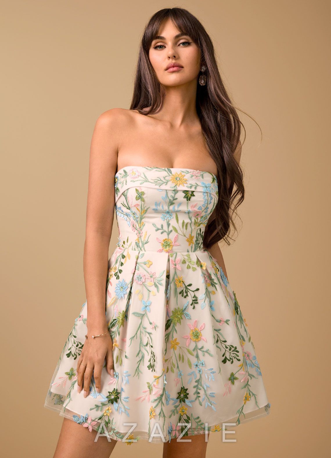 Evangeline {color} Mini Dress  sp_blush_pink_multi_#bm134766