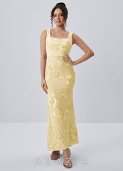 Juliette Lemon Sorbet Lace Beading Mermaid Dress