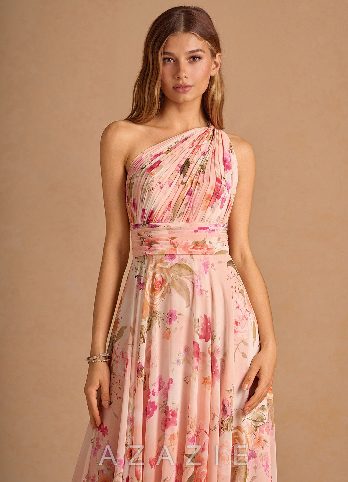 Noelle {color} Midi Dress  sp_abstract_bouquet_floral_#111401