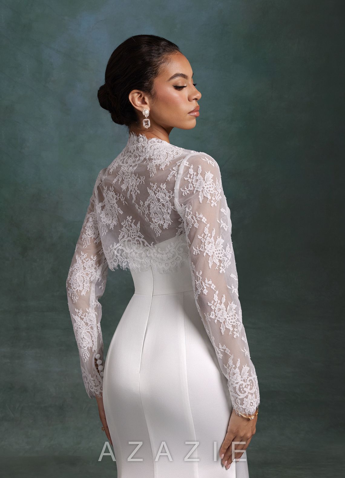 Azazie Tessa Diamond White Mermaid Strapless Stretch Satin Dress diamond_white