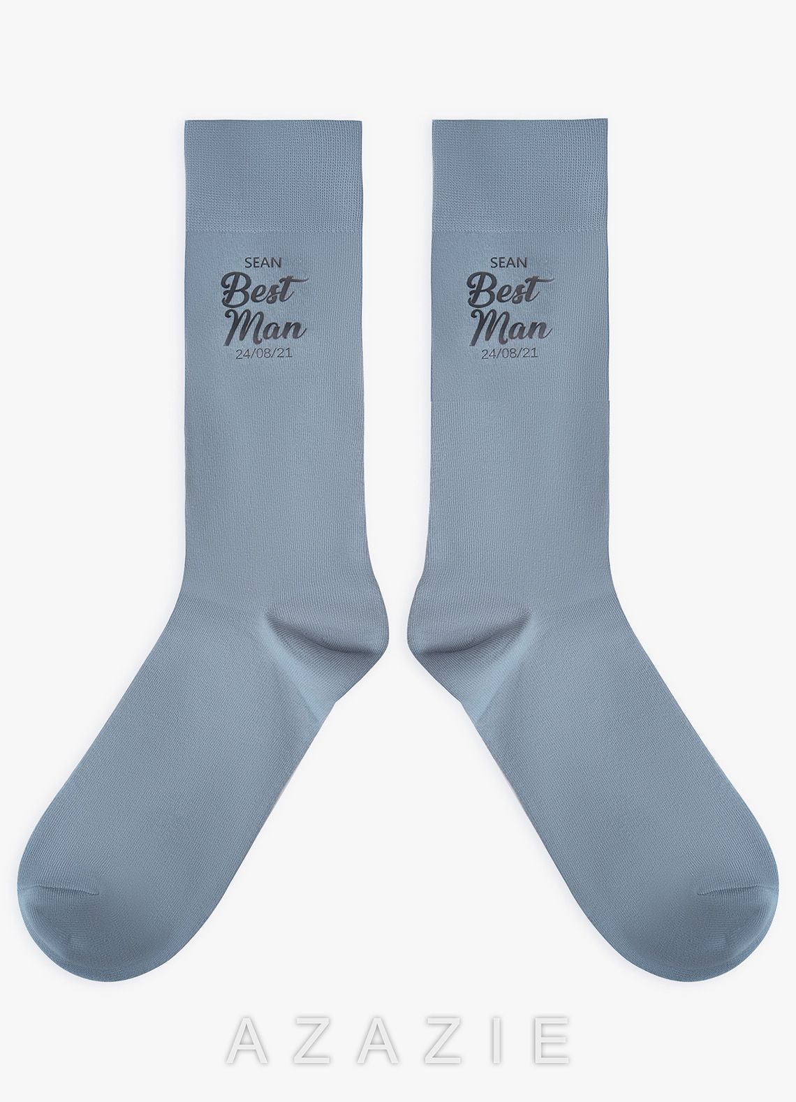 Customizable Men's Socks  dusty_blue
