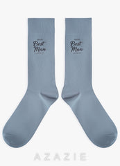 Customizable Men's Socks  dusty_blue