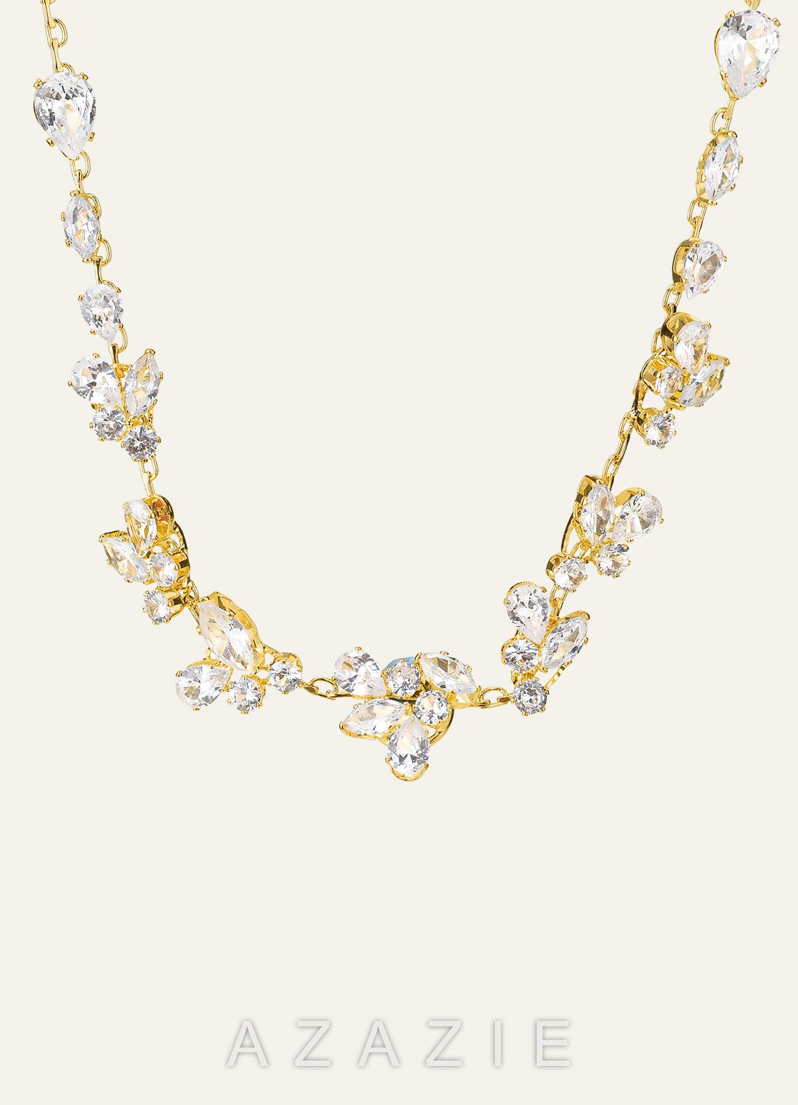 Crystal Clusters Back Necklace