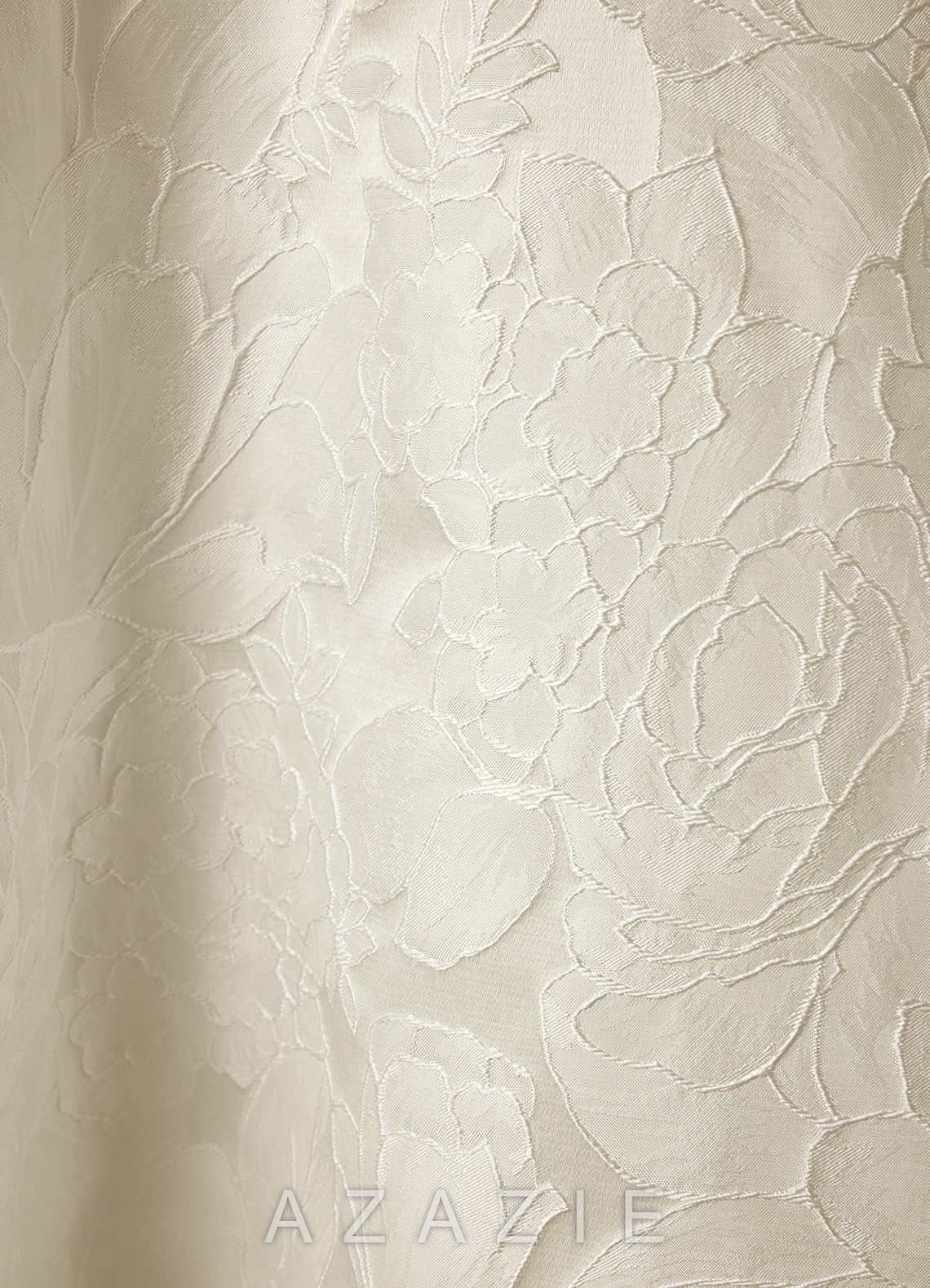 Azazie Priah Antique White Ball-Gown Sweetheart Neckline Floral Jacquard Dress antique_white