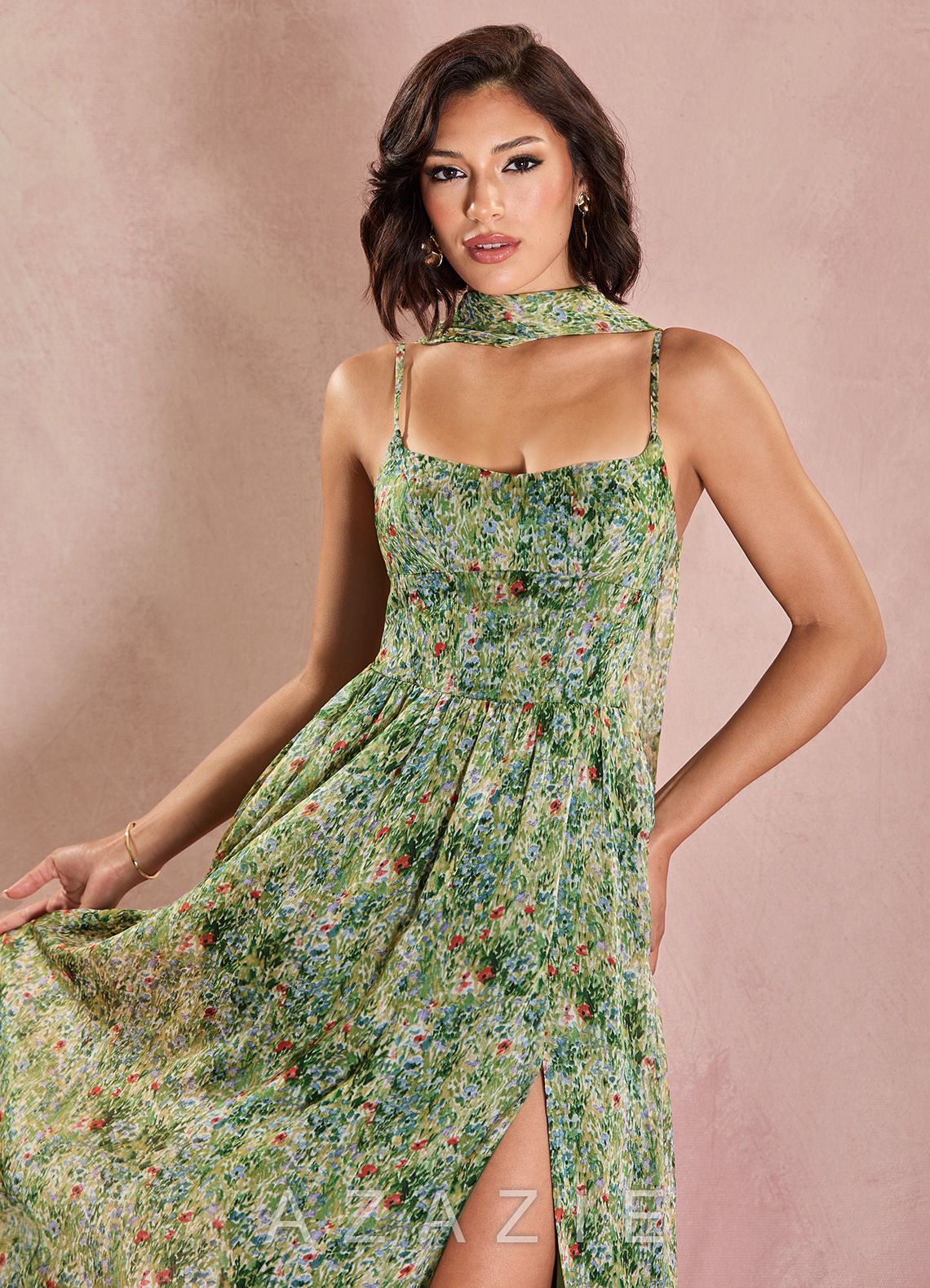 Lolla {color} Maxi Dress  sp_green_floral_#gf134901
