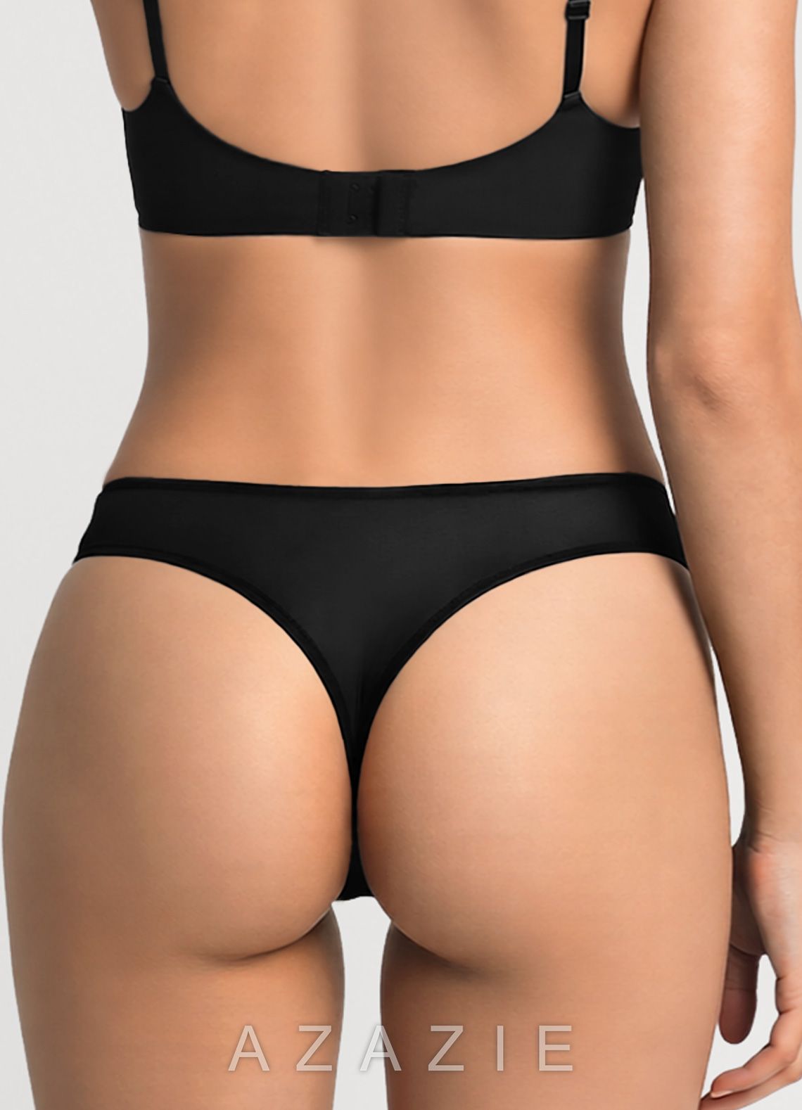 Azazie Wide-band Thong  black