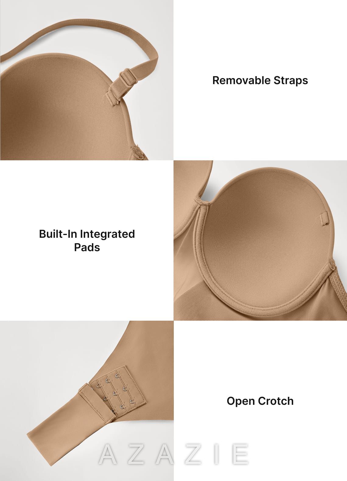 Strapless Cupped Seamless Thong Bodysuit