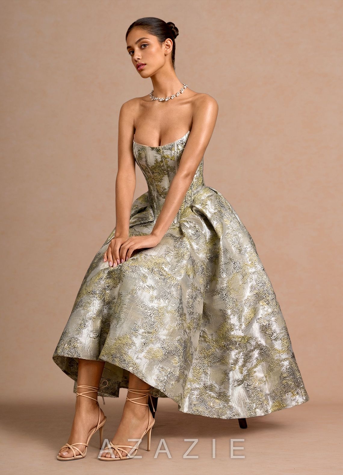 Mavis {color} Midi Dress  sp_gilded_silver_#gs134087