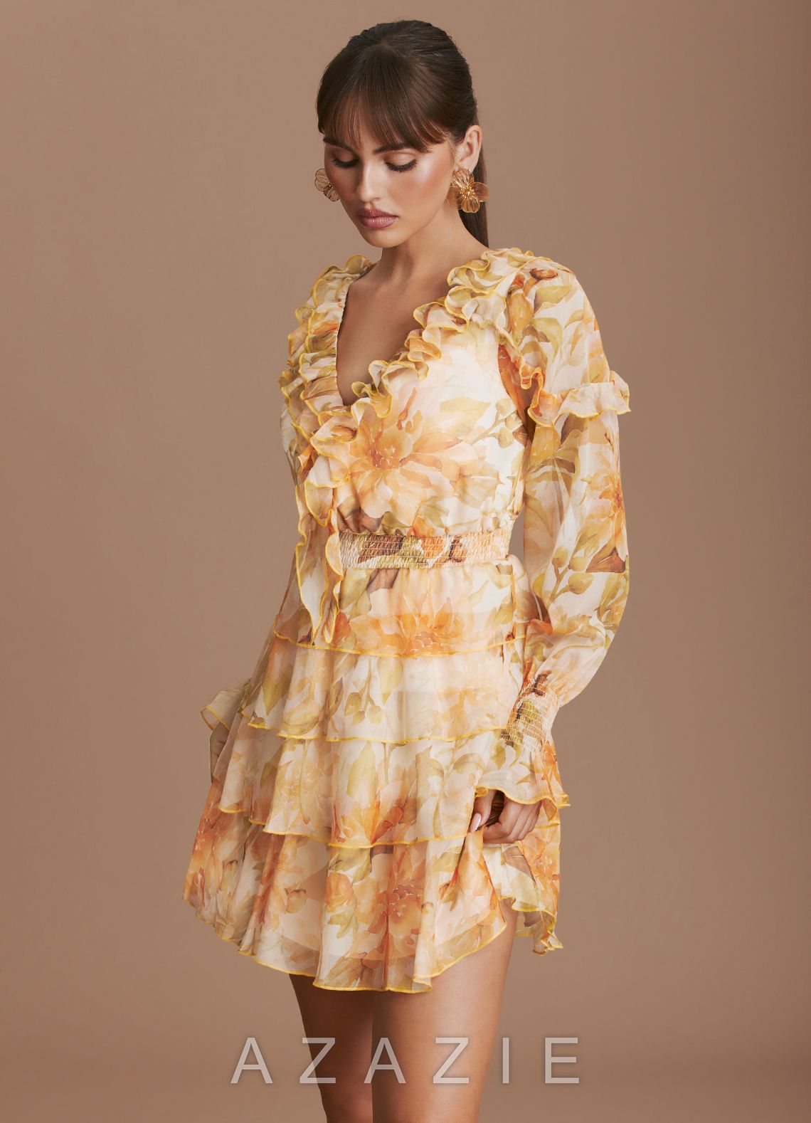 Izabella {color} Mini Dress  sp_peach_bloom_#pb134369