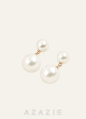 Pearl Fringe Earrings  white