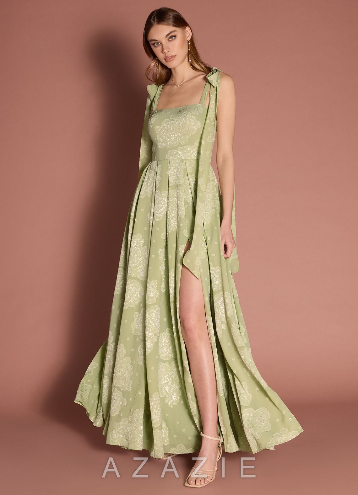 Anesa {color} Bow Maxi Dress  sp_celadon_#cn134718