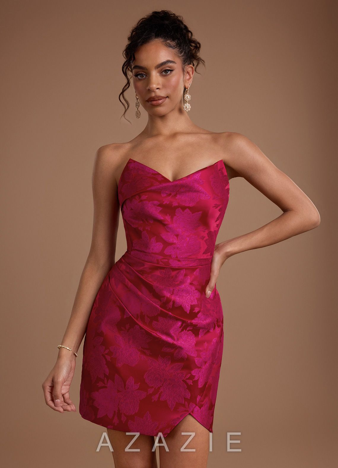 Yves {color} Mini Dress  sp_ruby_fuchsia_#rf134452