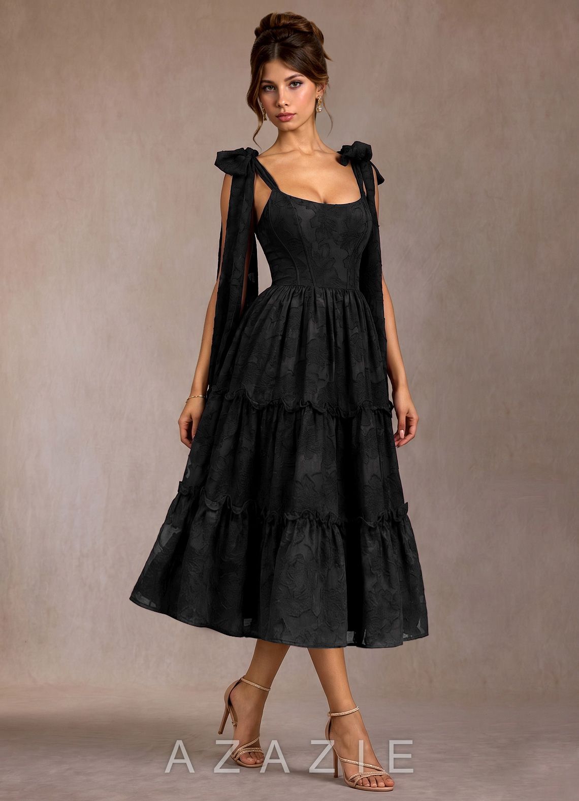 Vilma {color} Midi Dress  sp_black_#bk134280