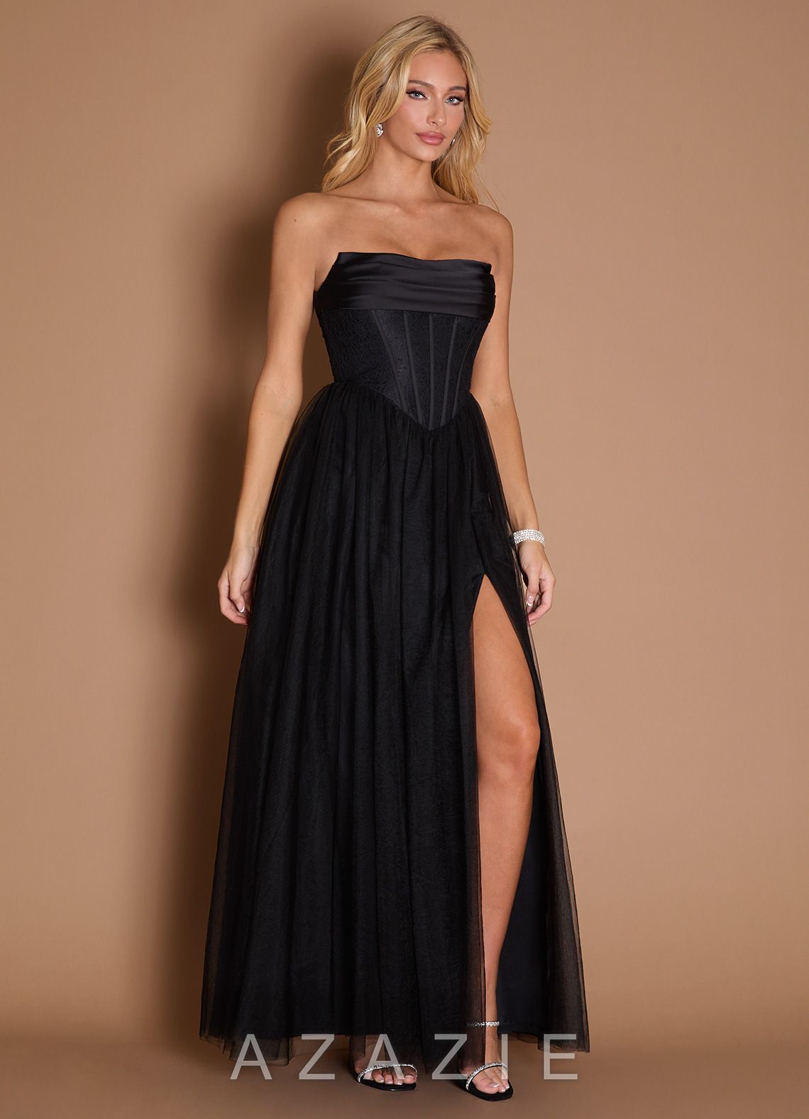 Kasie {color} Corset Maxi Dress  black