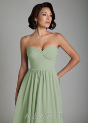 Azazie Petra Dusty Sage A-Line Corset Chiffon Dress dusty_sage