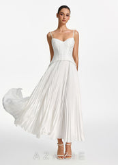Isolde White Lace A-line Corset Maxi Dress
