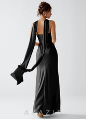 Veronica {color} Luminous Satin Maxi Dress  sp_black_#bk463