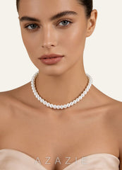 Classic Pearl Necklace  white