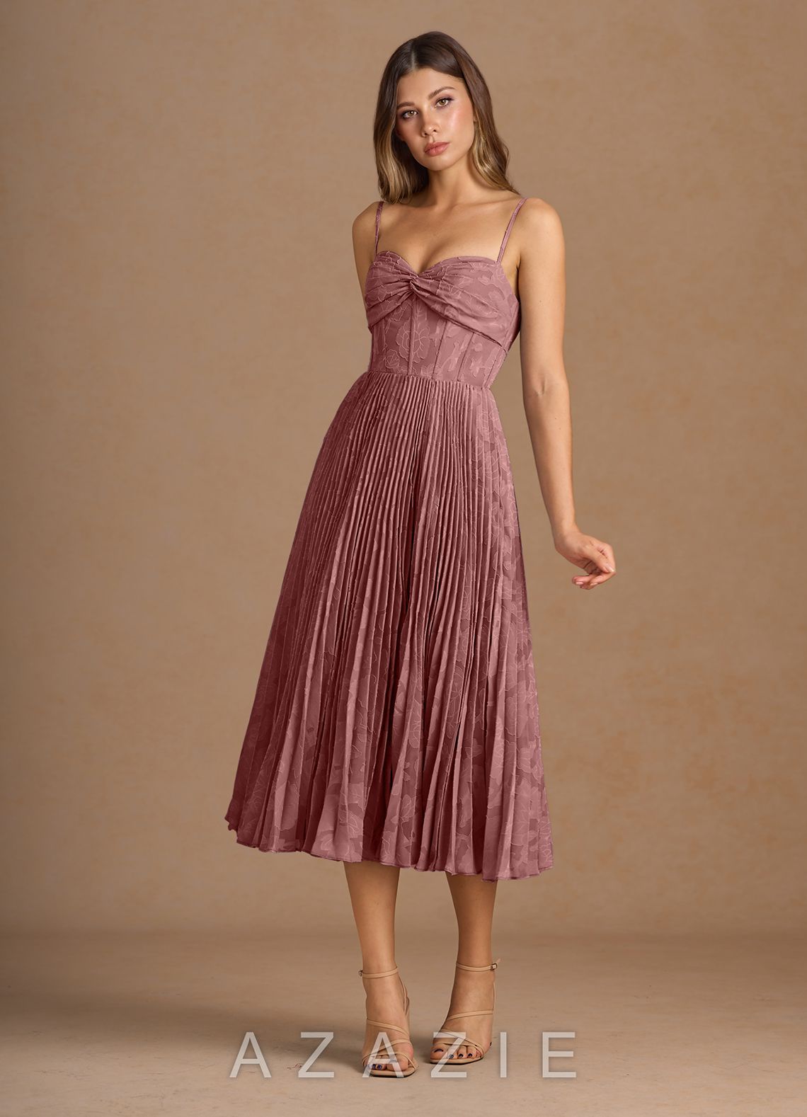 Annie {color} Pleated Midi Dress  light_pink_#lp134193